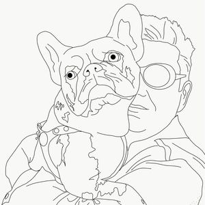Custom Doggie Line Drawing